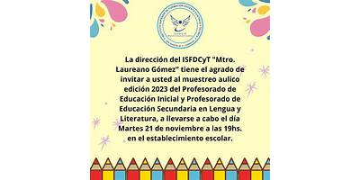 ISFDyT MAESTRO LAUREANO GÓMEZ - SAN MARTIN II