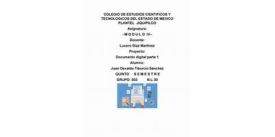 COLEGIO DE ESTUDIOS CIENTÍFICOS Y TECNOLÓGICOS DEL ESTADO DE MÉXICO PLANTEL TEQUIXQUIAC