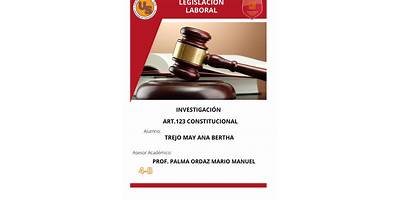 ARTICULO 123 CONSTITUCIONAL