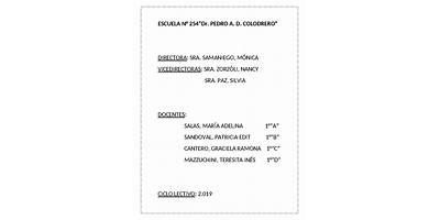 ESCUELA Nº 254 DR.PEDRO A.DIAZ COLODRERO