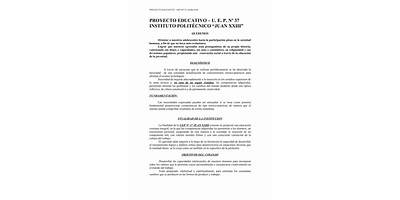 U.E.G.P Nº 37 (UEP Nº 37) INSTITUTO POLITECNICO JUAN XXIII