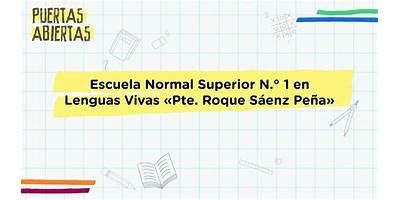 ENS EN LENGUAS VIVAS Nº 01 PTE ROQUE SAENZ PEÑA DE 01