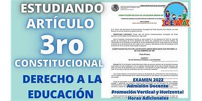 ARTICULO 3RO CONSTITUCIONAL